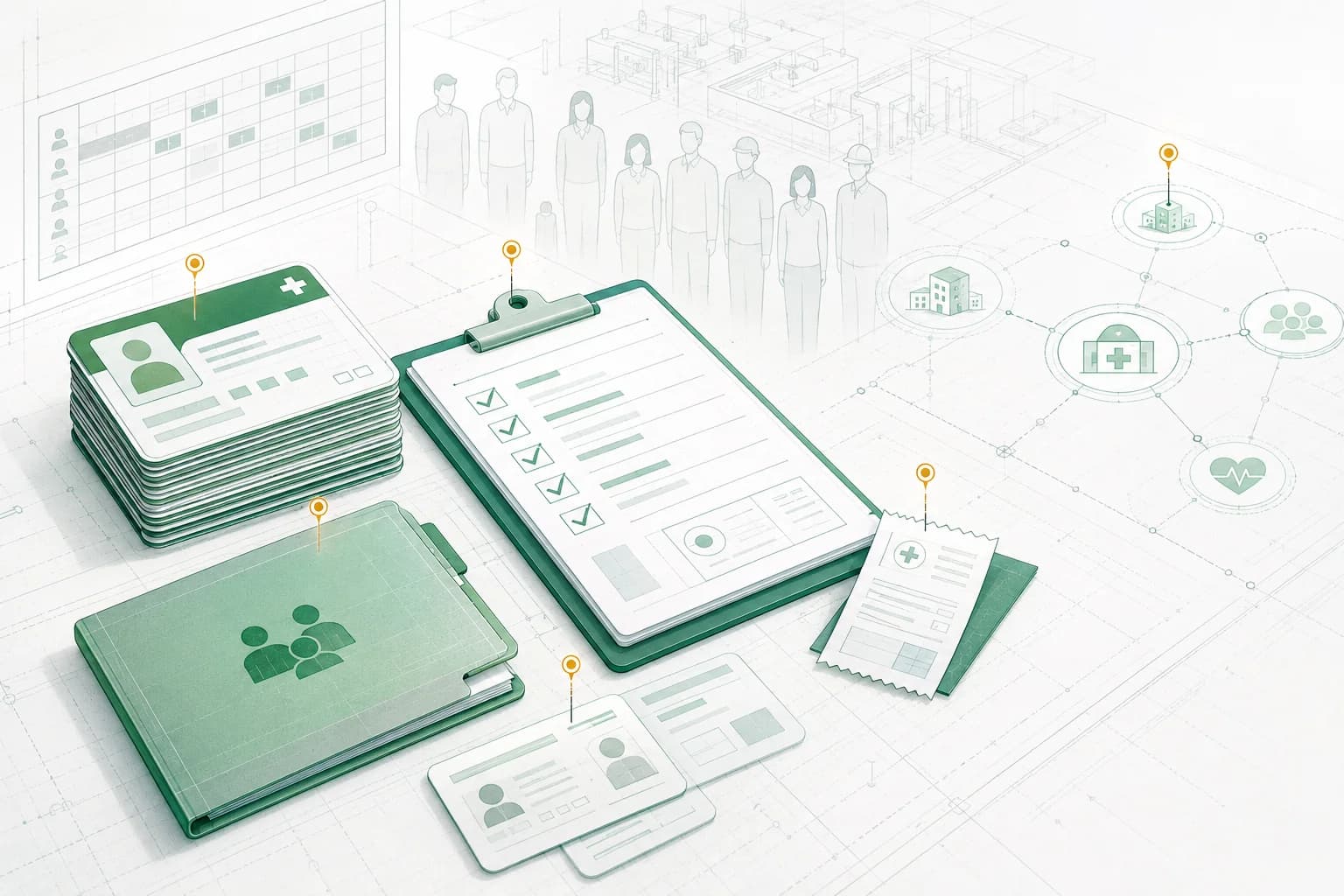 Bản vẽ blueprint kế hoạch chăm sóc sức khỏe nhân viên doanh nghiệp